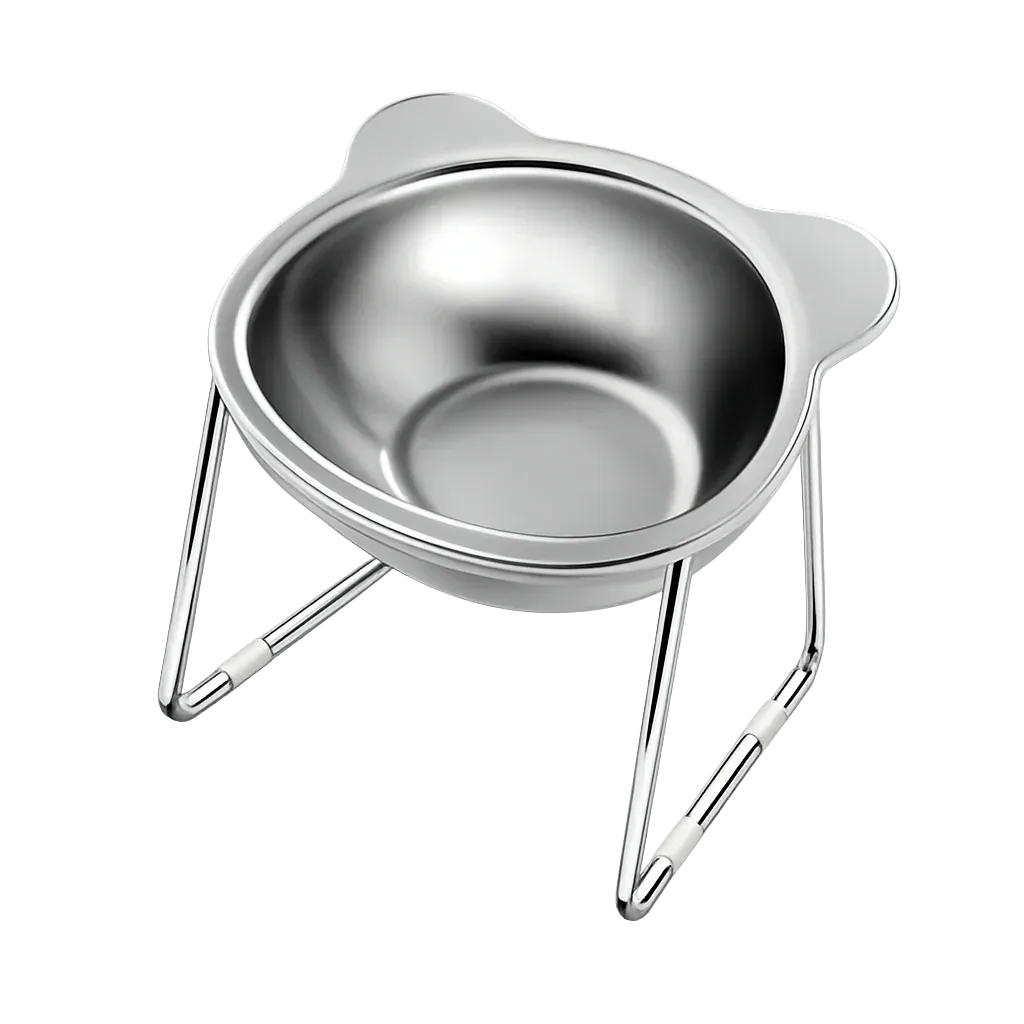 Elevated Stainless Steel Cat Bowl