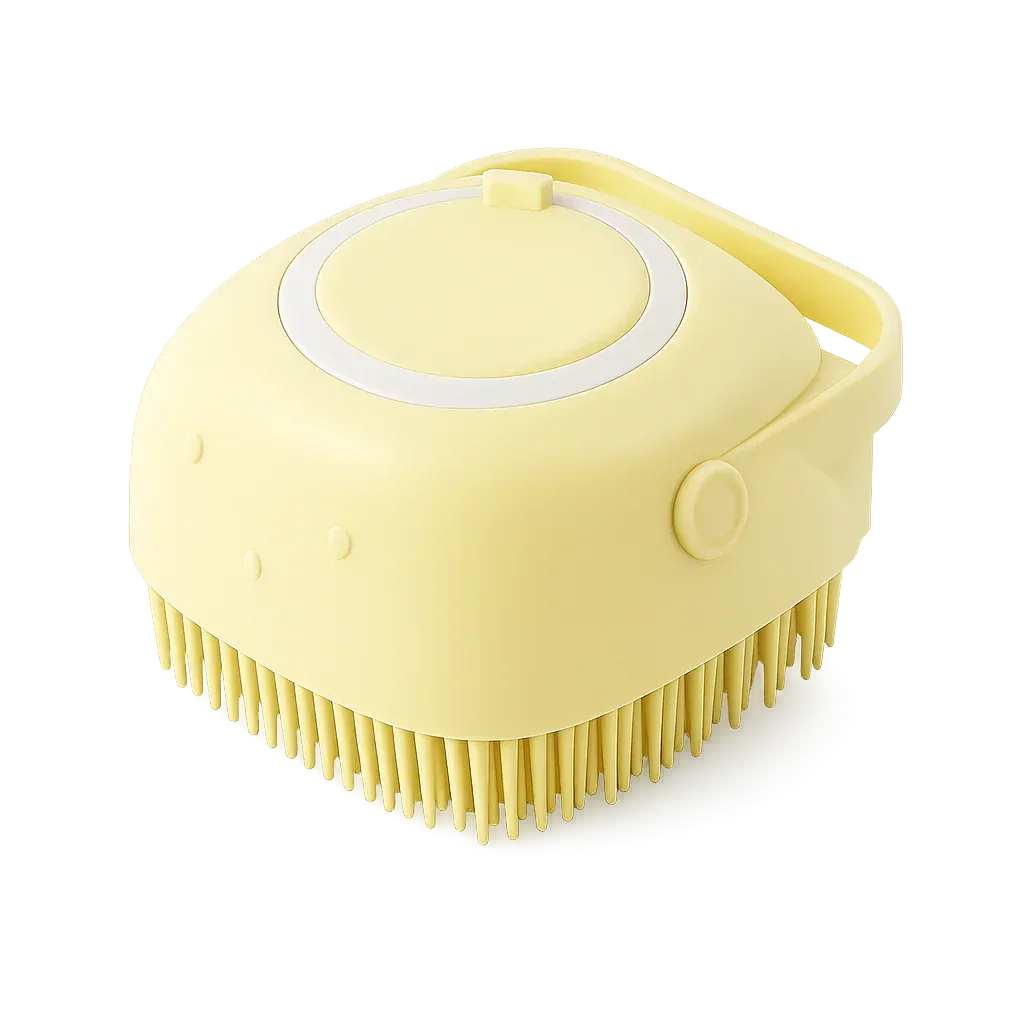 Silicone Pet Bath Brush with Shampoo Dispenser