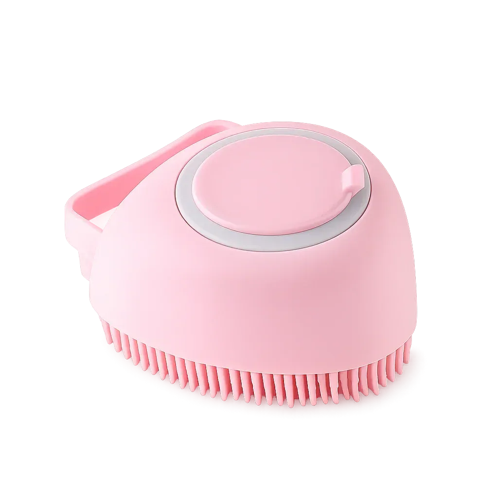 Silicone Pet Bath Brush with Shampoo Dispenser