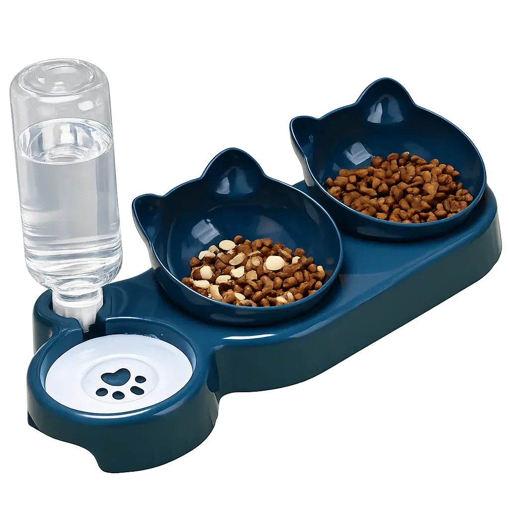 3-in-1 Cat Feeding Station