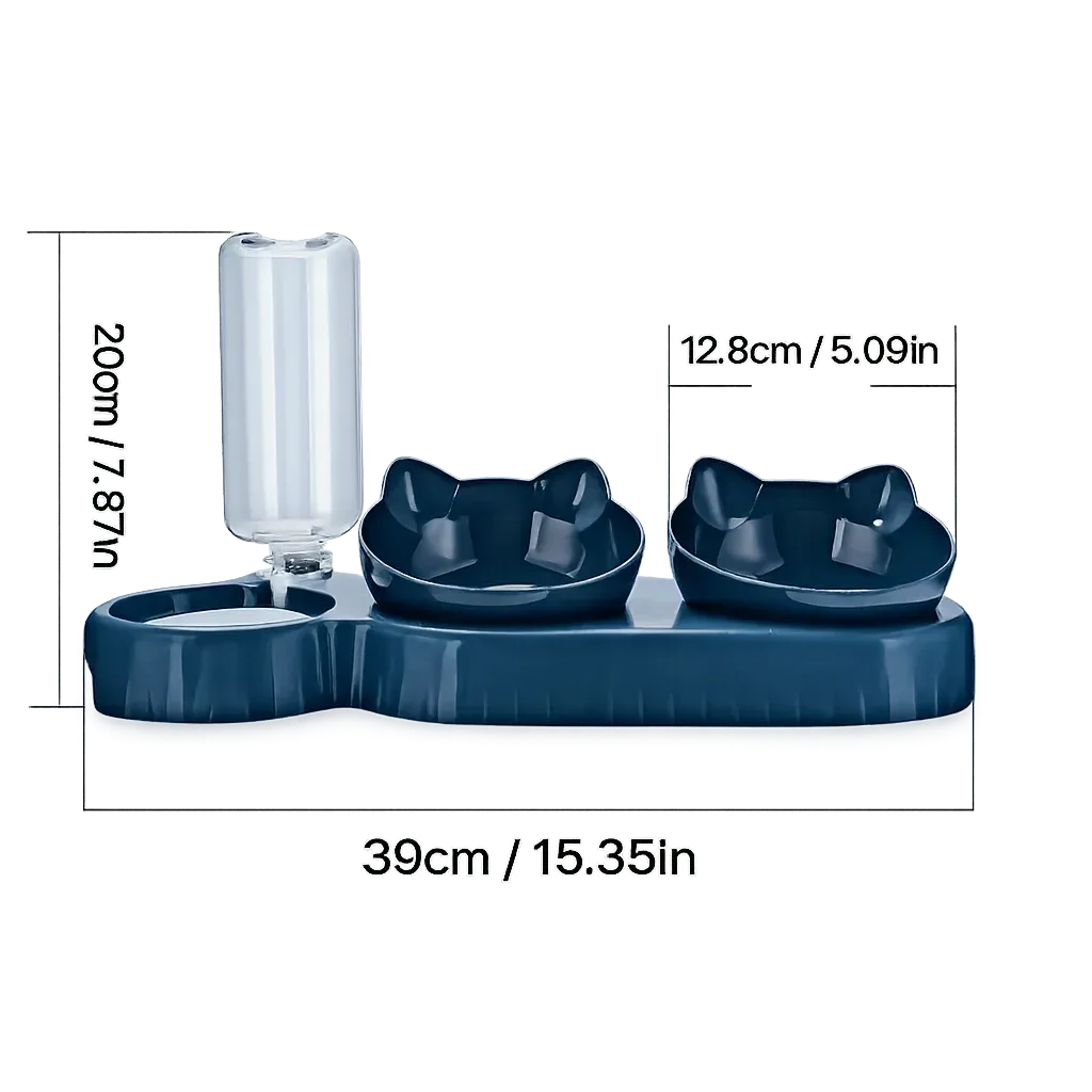 3-in-1 Cat Feeding Station