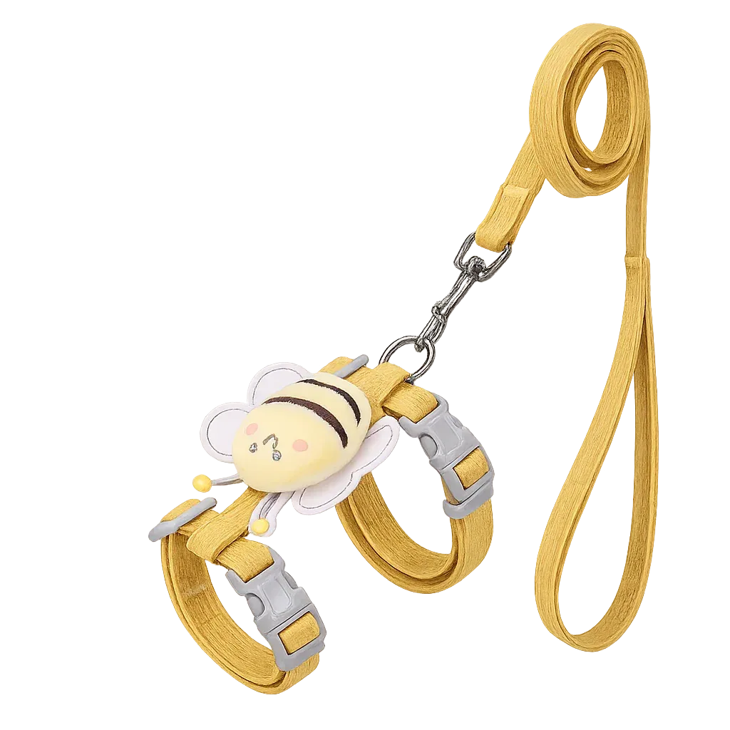 Cute Bee Cat Harness & Lead Set