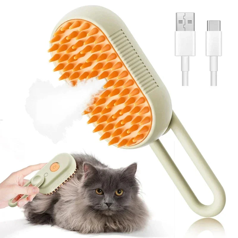 Steamy Pet Brush β 3-in-1