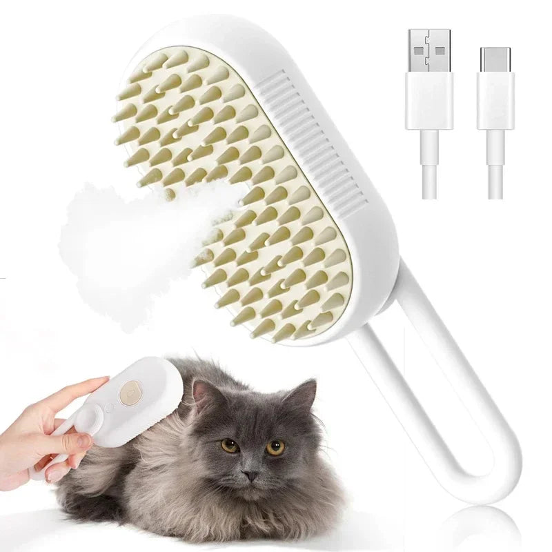 Steamy Pet Brush β 3-in-1
