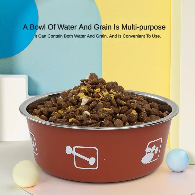 Stainless Steel Pet Bowl Double Layer