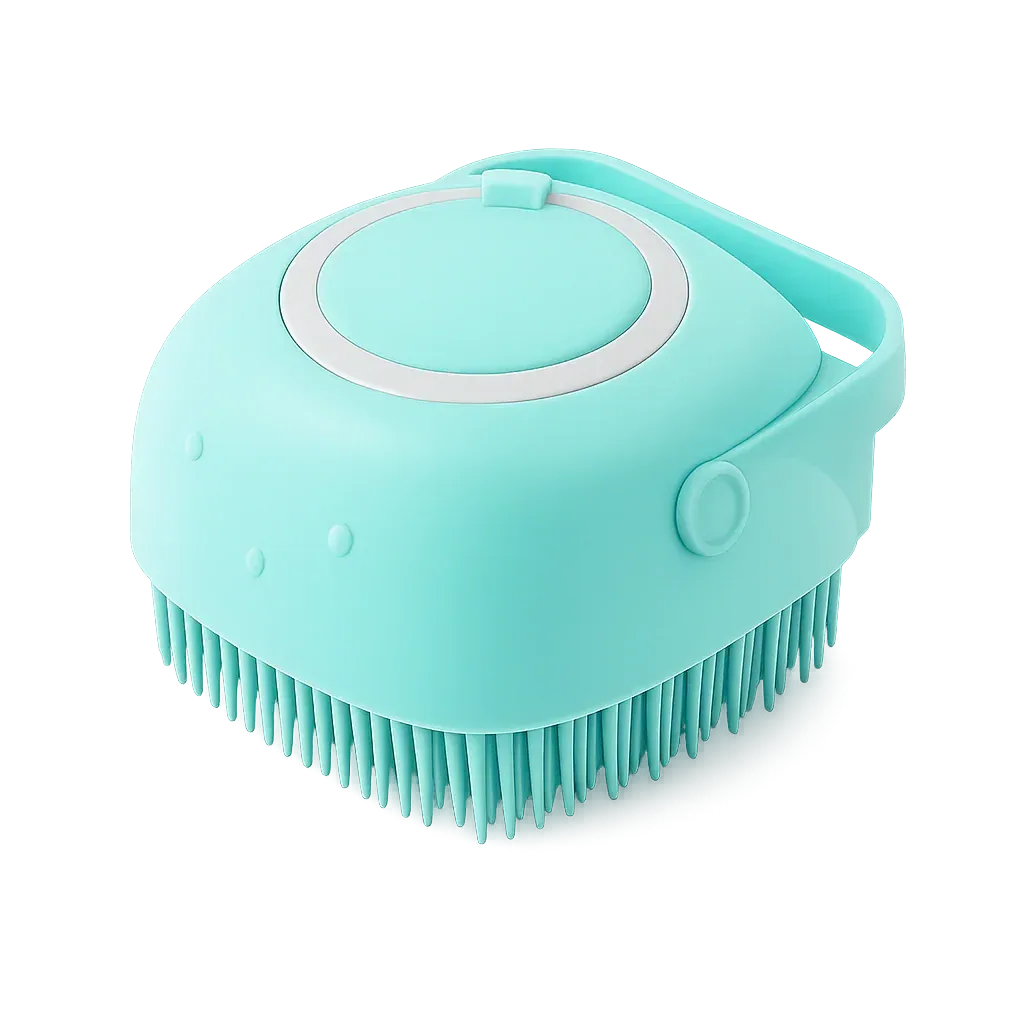 Silicone Pet Bath Brush with Shampoo Dispenser