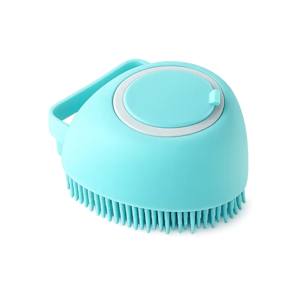 Silicone Pet Bath Brush with Shampoo Dispenser