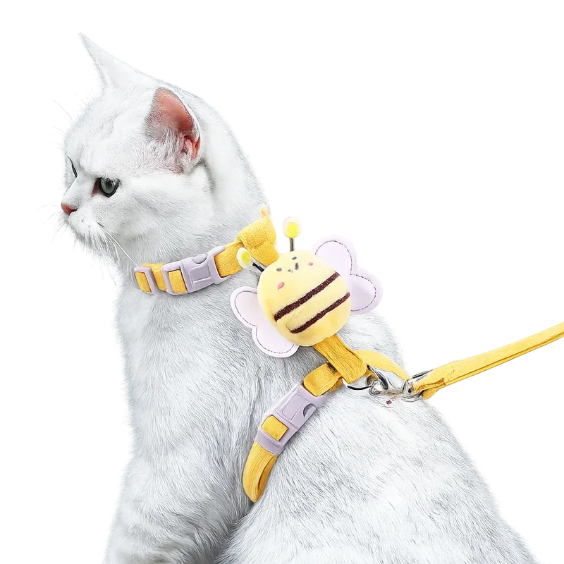 Cute Bee Cat Harness & Lead Set
