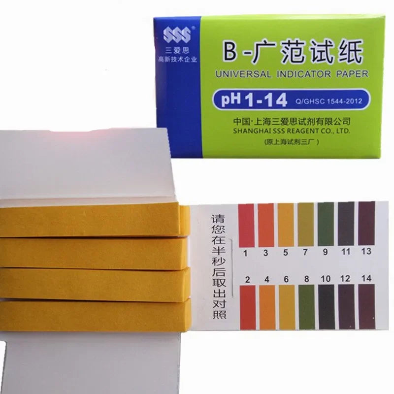 80 Strips Professional 1-14 ph Litmus Paper Ph Test Strips Water Cosmetics Soil Acidity Test Strips with Control Card