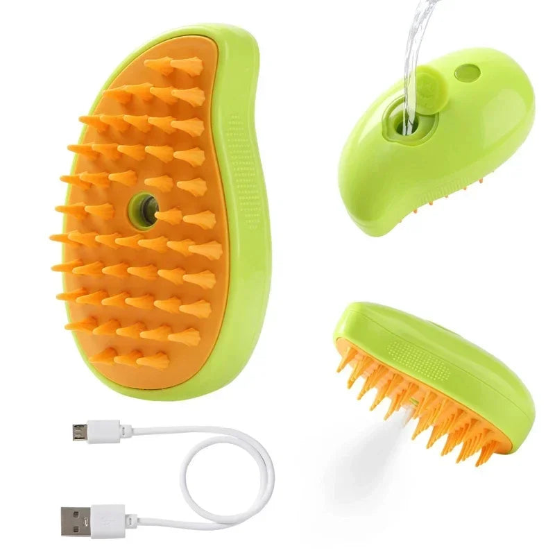 Steamy Pet Brush – 3-in-1