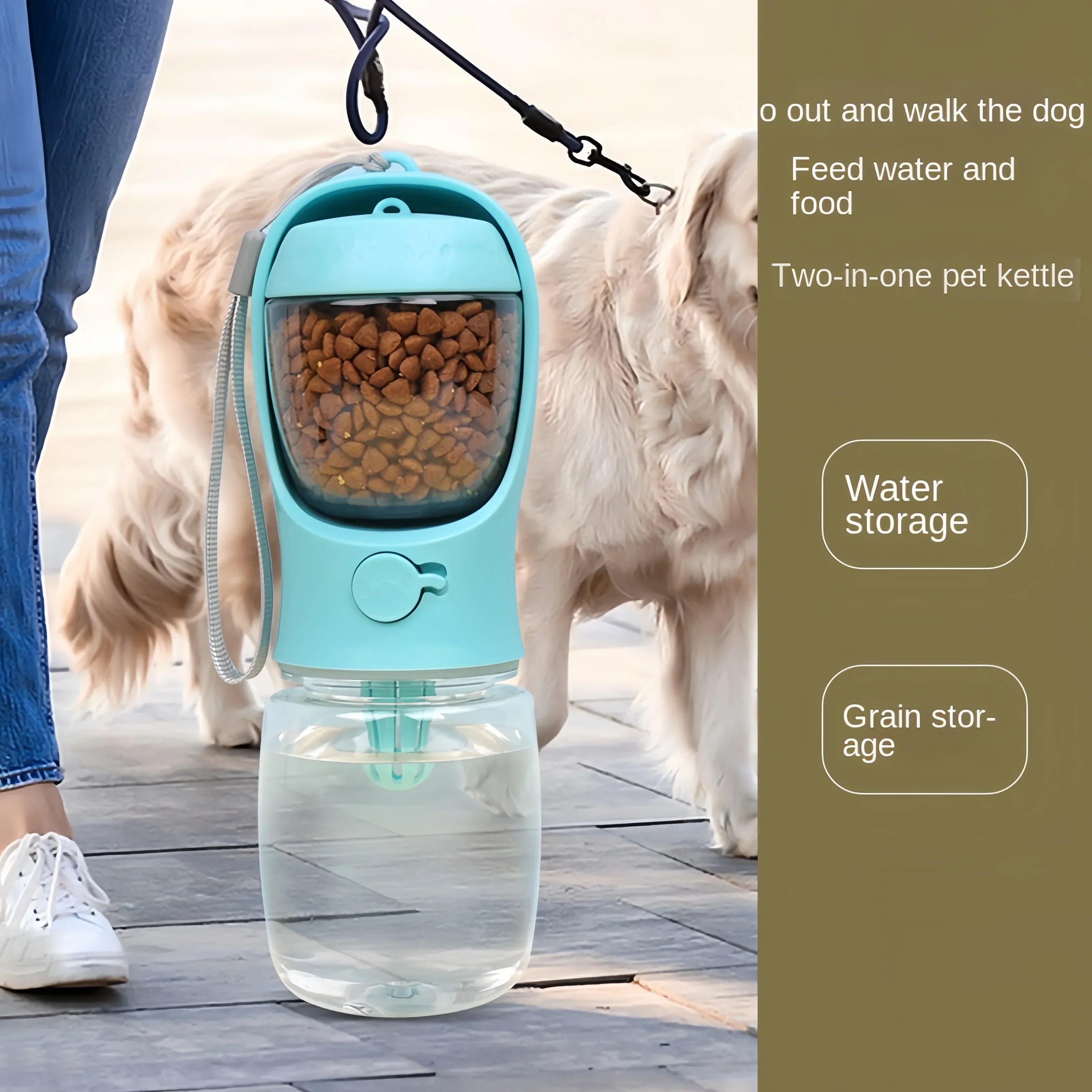 PetSip 2 in 1 - Water Bottle and Snack compartment